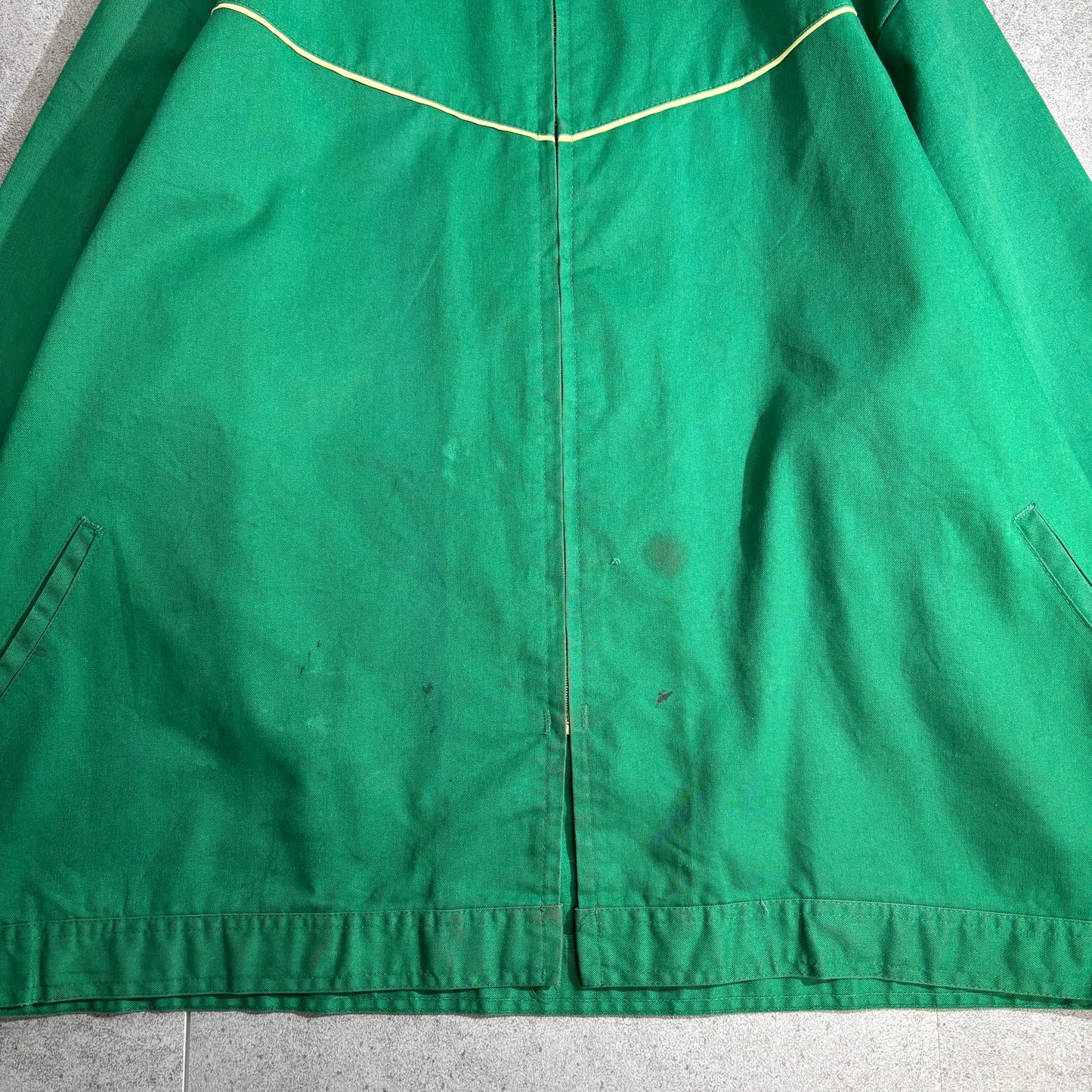 PROTEXALL × John Deere 企業ロゴ 刺繍 ワークジャケット 70s〜80s USA製 TALONジップ IOWA IMPLEMENT INC. グリーン