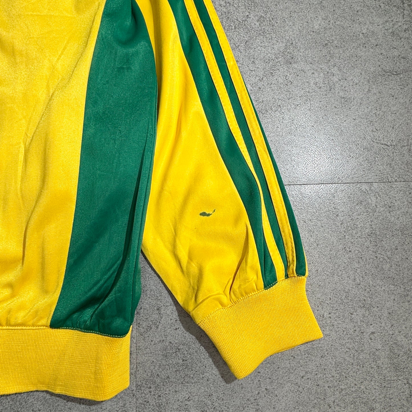 【adidas】南アフリカ代表 トラックジャケット イエロー×グリーン XLサイズ サッカー アディダス ジャージ 古着
