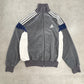 【90s〜2000s】adidas アディダス トラックジャケット ベロア切替 グレー×ネイビー×ホワイト Mサイズ