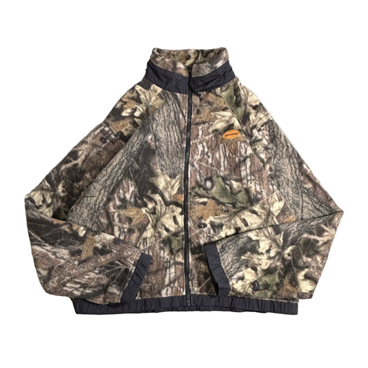 BROWNING リアルツリーカモ フリースジャケット Lサイズ｜ハンティング×アウトドアスタイル／USAアウトドアブランド／フルジップ仕様