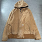 Carhartt J130 “Active Jacket” 3M Thinsulate｜カーハート ブラウン ダック地 パーカー フルジップ フーディー XL｜LOOSE FIT｜Made in Mexico ワークジャケット