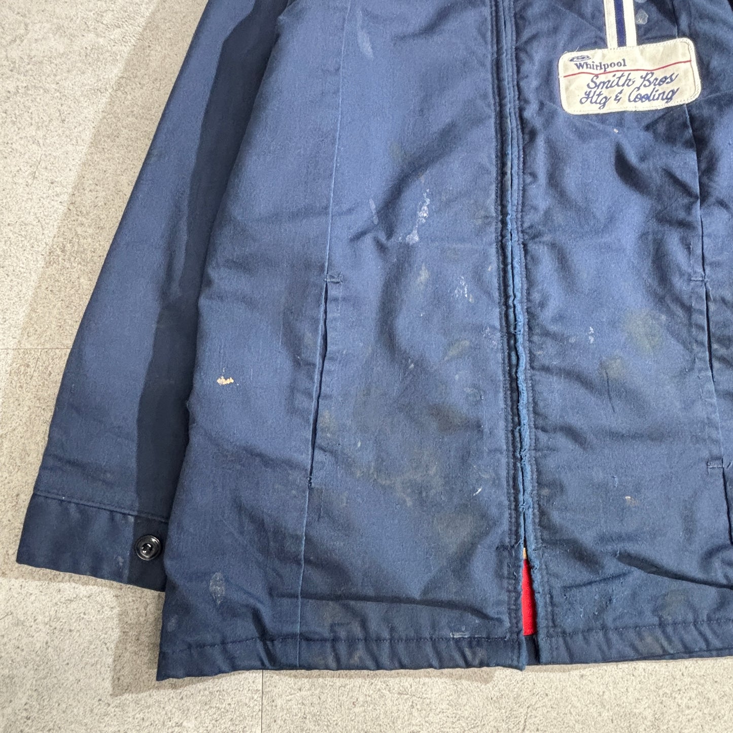 Red Kap USA製 ワークジャケット ネイビー TALONジップ Whirlpool SMITH BROS. 両面ロゴ 70s