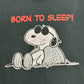 90s スヌーピー PEANUTS “BORN TO SLEEP!” ヴィンテージTシャツ ブラック Snoopy キャラクターT