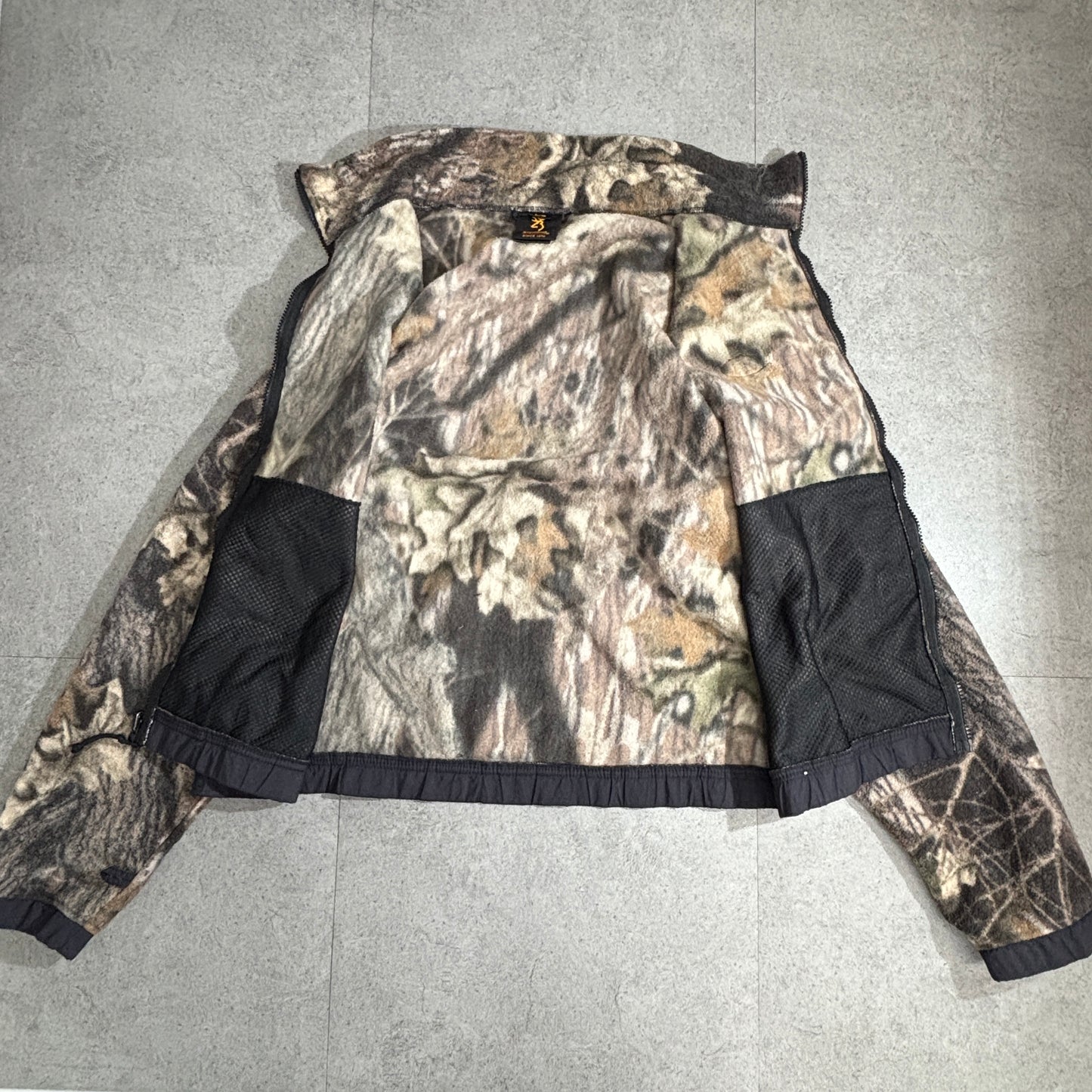 BROWNING リアルツリーカモ フリースジャケット Lサイズ｜ハンティング×アウトドアスタイル／USAアウトドアブランド／フルジップ仕様