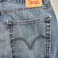 Levi’s 569® Loose Straight デニム W36 L30 レッドタブ ライトインディゴ ダメージ/ヒゲ/アタリ 00s ジップフライ