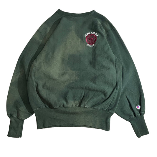 【Champion】USA製 Reverse Weave “JAMES MADISON COLLEGE” カレッジスウェット グリーン XL チャンピオン リバースウィーブ アメリカ製 90s 古着