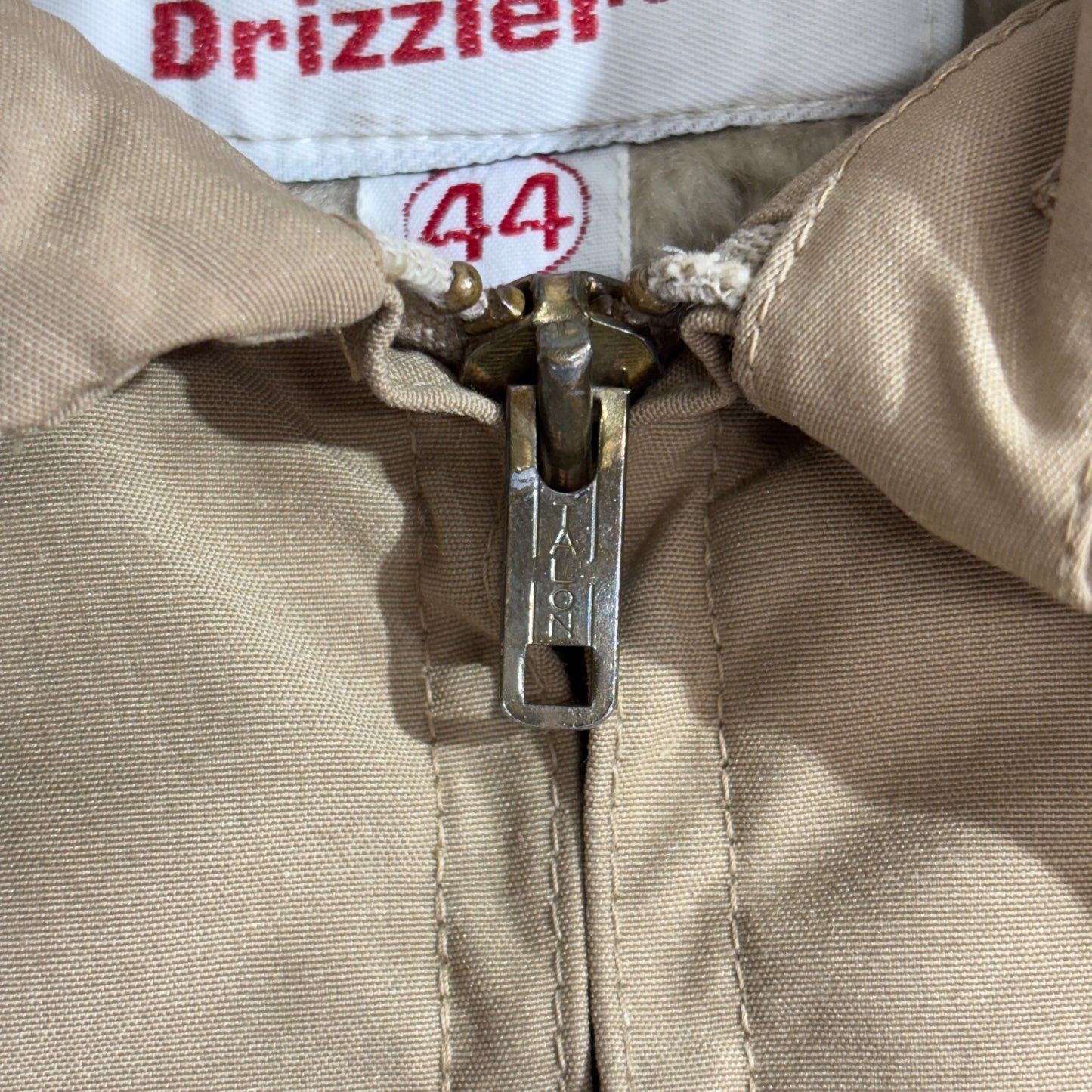 McGREGOR Drizzler ドリズラージャケット ベージュ 裏ボア TALONジップ 企業ワッペン付き 70s USA製