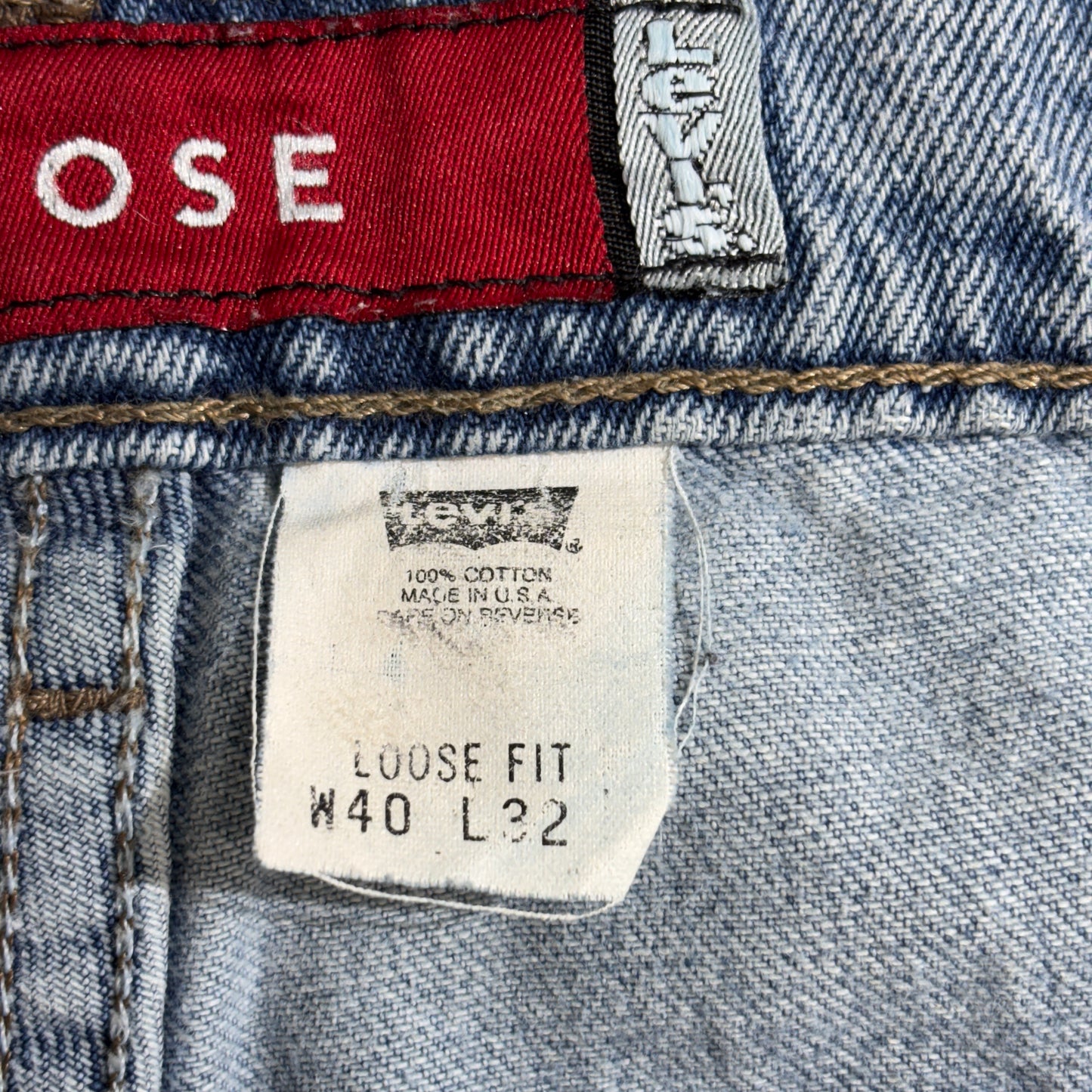 Levi’s SILVER TAB “LOOSE” デニムパンツ W40 L32 USA製 90s リーバイス シルバータブ ルーズフィット