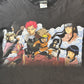 【2000s オフィシャル】NARUTO ナルト 集合デザイン Tシャツ Ripple Junction製 ブラック Lサイズ