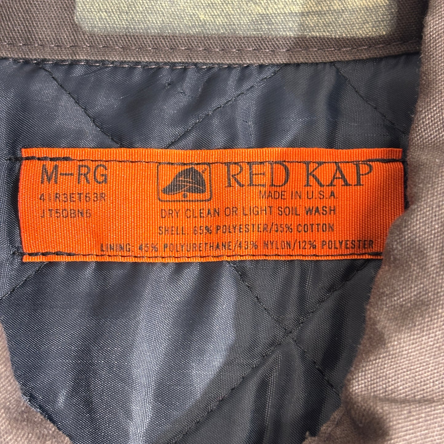 Red Kap USA製 TALONジップ ブラウン ワークジャケット 80s〜90s 裏キルティング M-RG