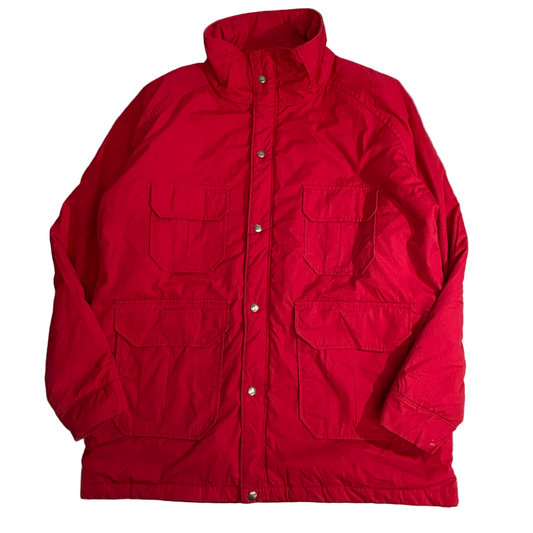 Amana × Woolrich USA製 マウンテンパーカ／フィールドジャケット レッド L｜80s-90s ダブルネーム期／ウールライニング仕様で