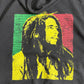 Bob Marley × ZION ROOTSWEAR バックプリント プルオーバーパーカー ブラック XL レゲエ スウェットフーディ
