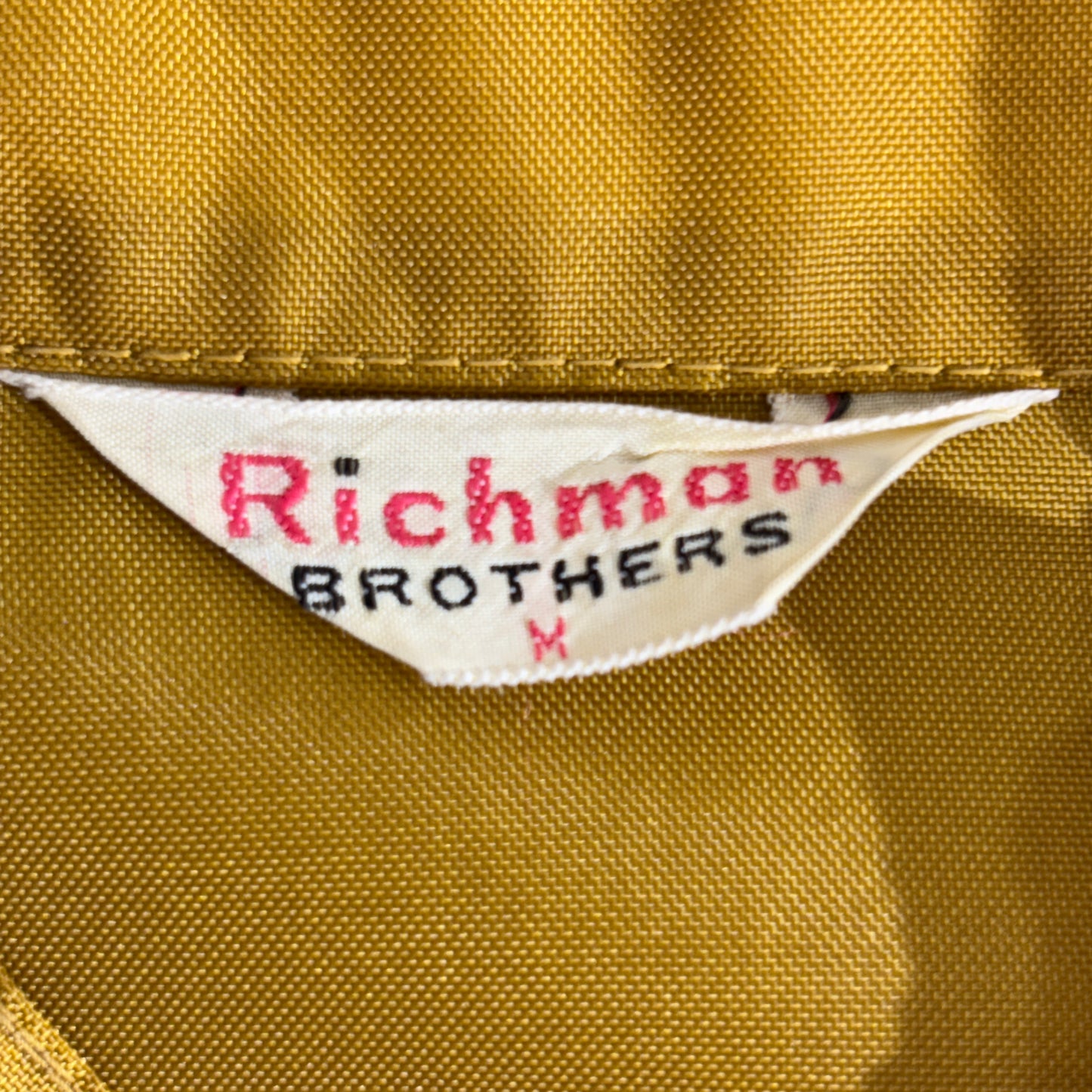 Richman Brothers Ford Mustang 刺繍ワッペン ナイロンレーシングジャケット 60s〜70s TALONジップ USA製