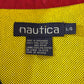 NAUTICA ビッグフラッグ 背面ワッペン セーリングジャケット L ネイビー×レッド 90s～00s フィリピン製 メッシュライナー