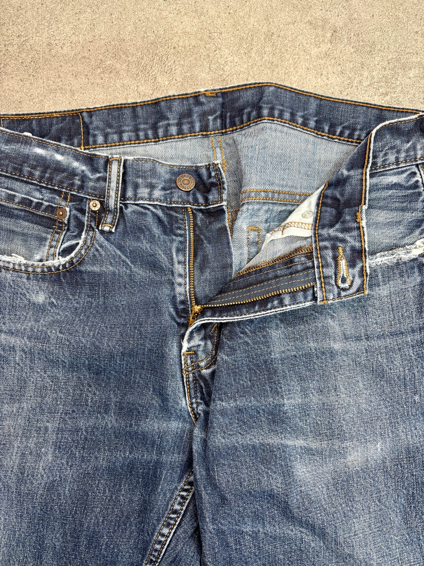 Levi’s 569 Loose Straight デニム W32 L30 レッドタブ 色落ち/ヒゲ/アタリ ジップフライ