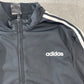 【90s〜00s】adidas アディダス トラックジャケット ブラック Lサイズ相当 カンボジア製 3ストライプ ジャージトップ