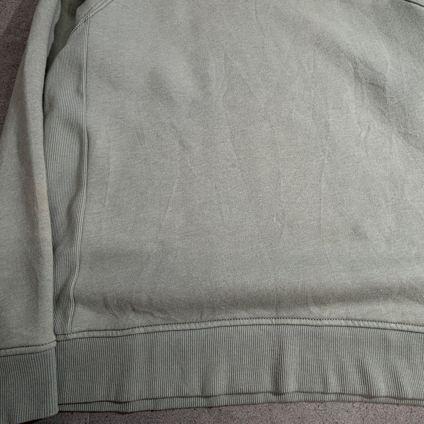 Carhartt カーハート 袖ロゴ ラグランスウェット トレーナー くすみミントグリーン XL(16/18) RELAXED FIT ベトナム製 古着