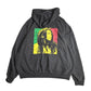 Bob Marley × ZION ROOTSWEAR バックプリント プルオーバーパーカー ブラック XL レゲエ スウェットフーディ
