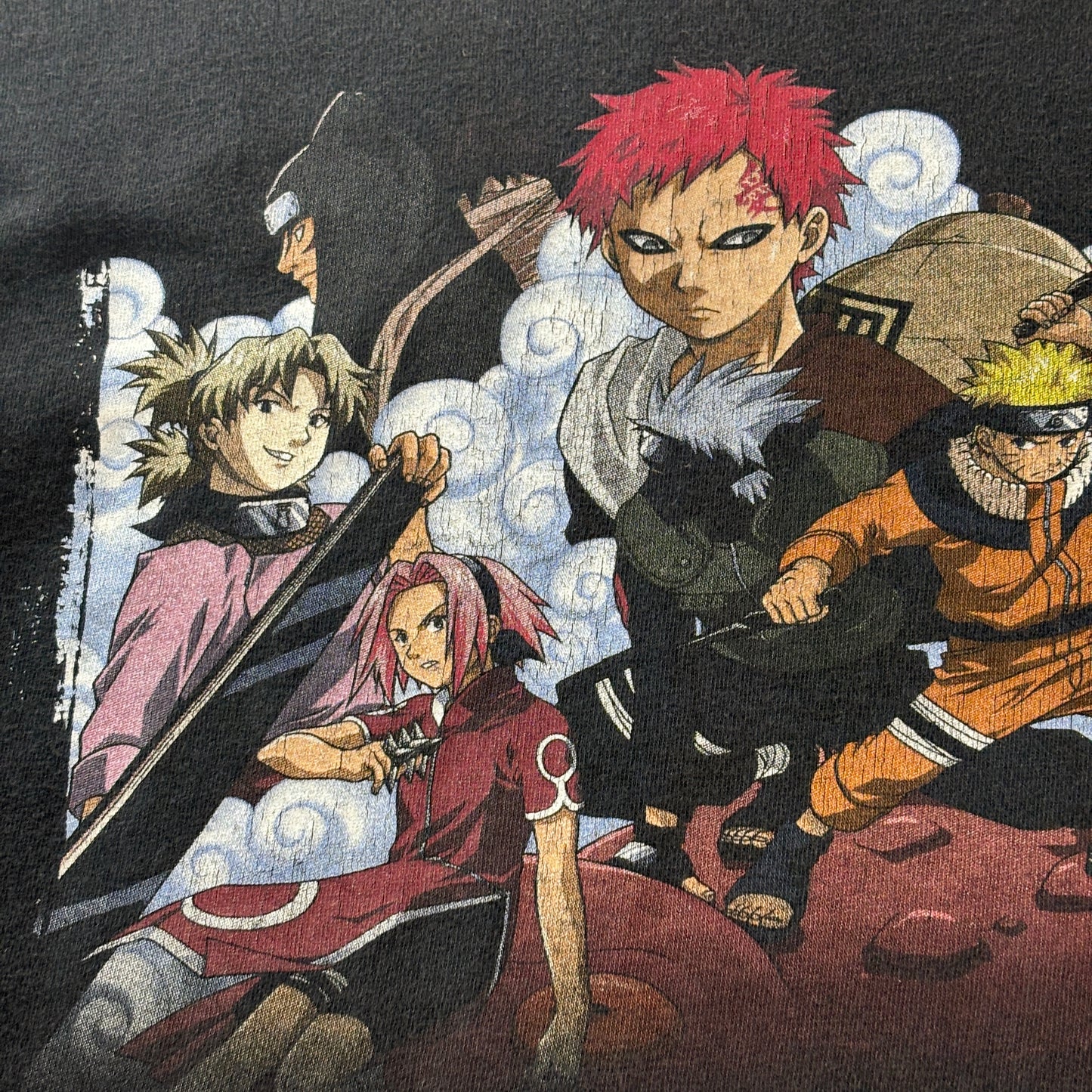 【2000s オフィシャル】NARUTO ナルト 集合デザイン Tシャツ Ripple Junction製 ブラック Lサイズ