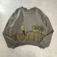 LEPOUTRE TAILOR “Golf Scene” アートニット セーター グレー 80s–90s/ ベルギー ブリュッセルタグ ウール調 ジャカード ゴルフ柄 Vintage