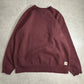 Carhartt ロゴスリーブ スウェットシャツ ワインレッド XL Loose Fit メキシコ製