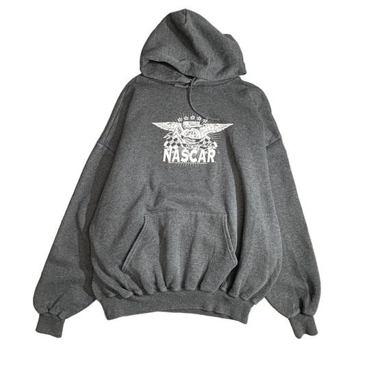 NASCAR レーシングプリント パーカー グレー 2XL JERZEES SUPER SWEATS アメカジ モータースポーツ