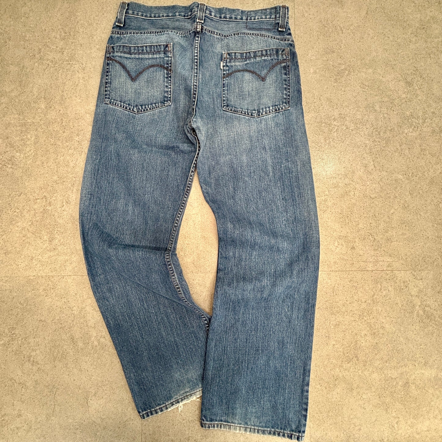 Levi’s SilverTab TRUE BOOT デニム W34 L32 メキシコ製 100%コットン ブーツカット Y2K ジップフライ 色落ち シルバータブ