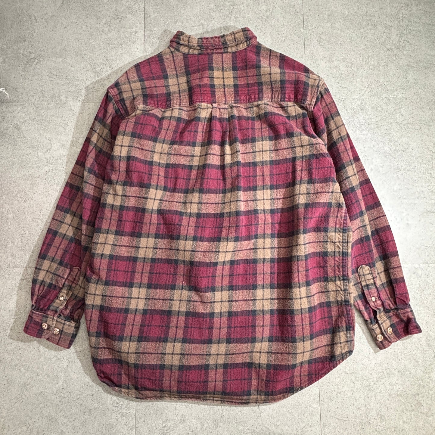 FIELD & STREAM チェック フランネルシャツ XXL カンボジア製 100%コットン アウトドアシャツ