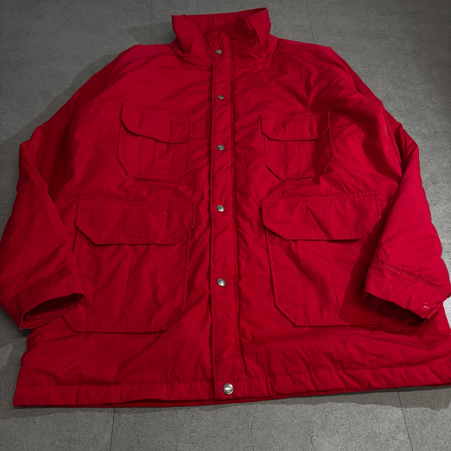 Amana × Woolrich USA製 マウンテンパーカ／フィールドジャケット レッド L｜80s-90s ダブルネーム期／ウールライニング仕様で