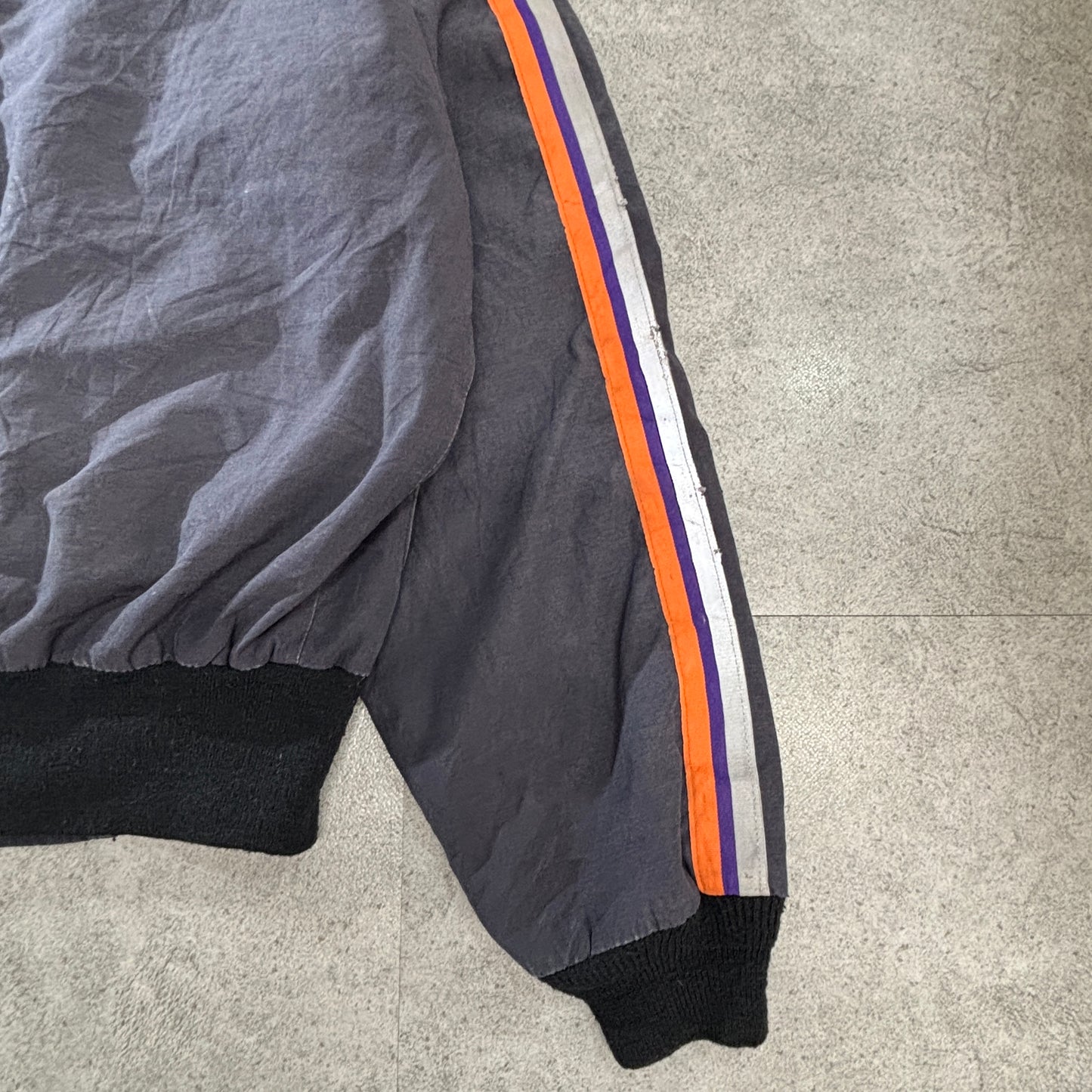 90s USA製 Federal Express(FedEx) Stan Hermanデザイン R&R Uniforms YKK/USAジップ 反射テープ ワークボンバージャケット L REG