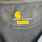 Carhartt カーハート 裏起毛 ハーフジップ パーカー グレー系 Lサイズ 企業刺繍入り 古着 スウェットフーディ