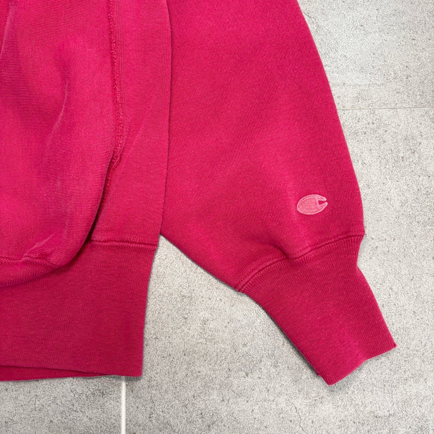 【USA製 90s】Champion リバースウィーブ スウェット XL ボルドー ΔΦΩ ギリシャ文字 タータンワッペン 刺繍ロゴ