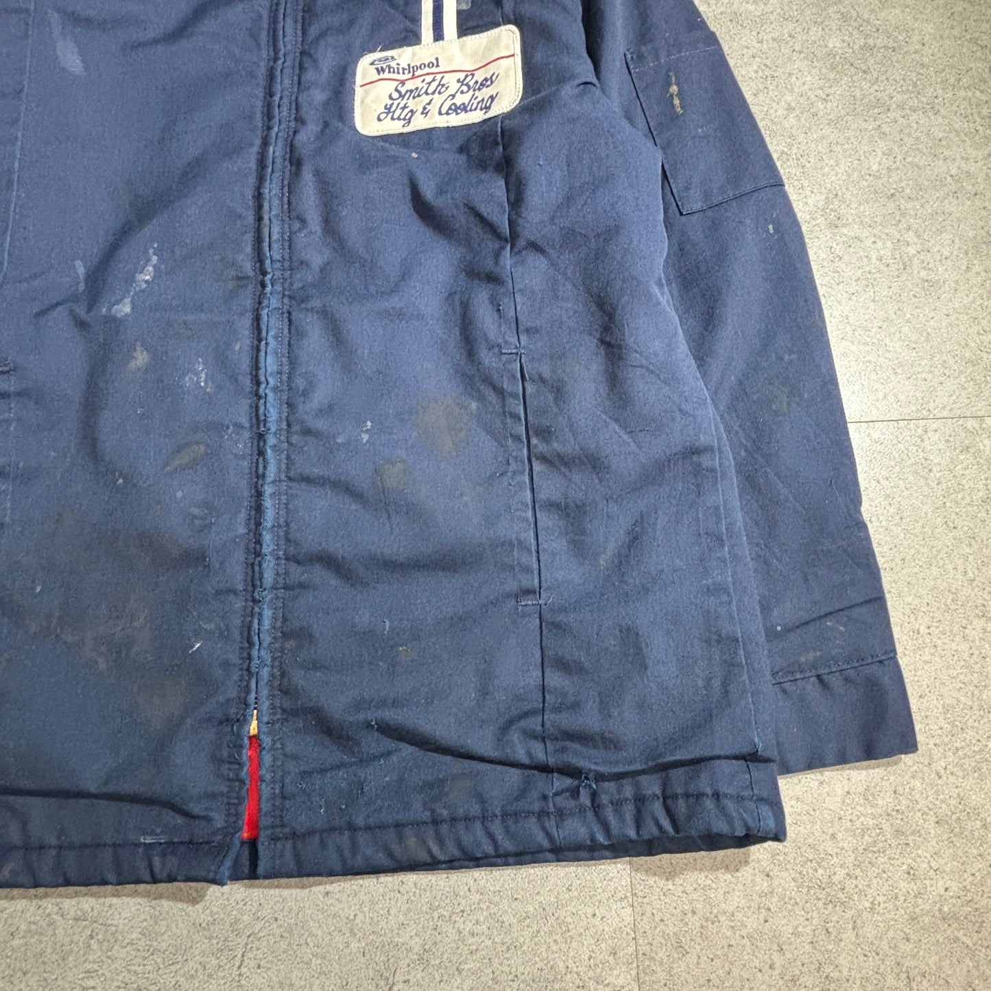 Red Kap USA製 ワークジャケット ネイビー TALONジップ Whirlpool SMITH BROS. 両面ロゴ 70s