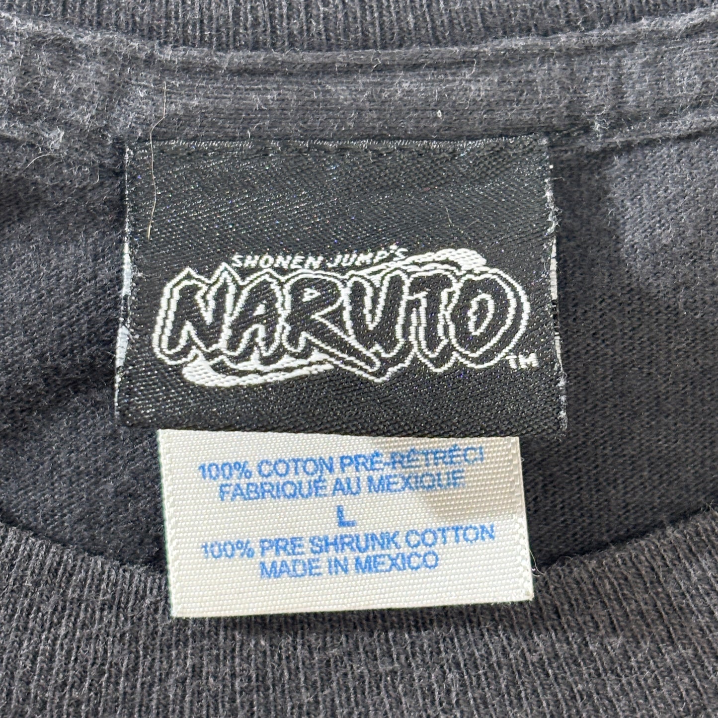 【2000s オフィシャル】NARUTO ナルト 集合デザイン Tシャツ Ripple Junction製 ブラック Lサイズ