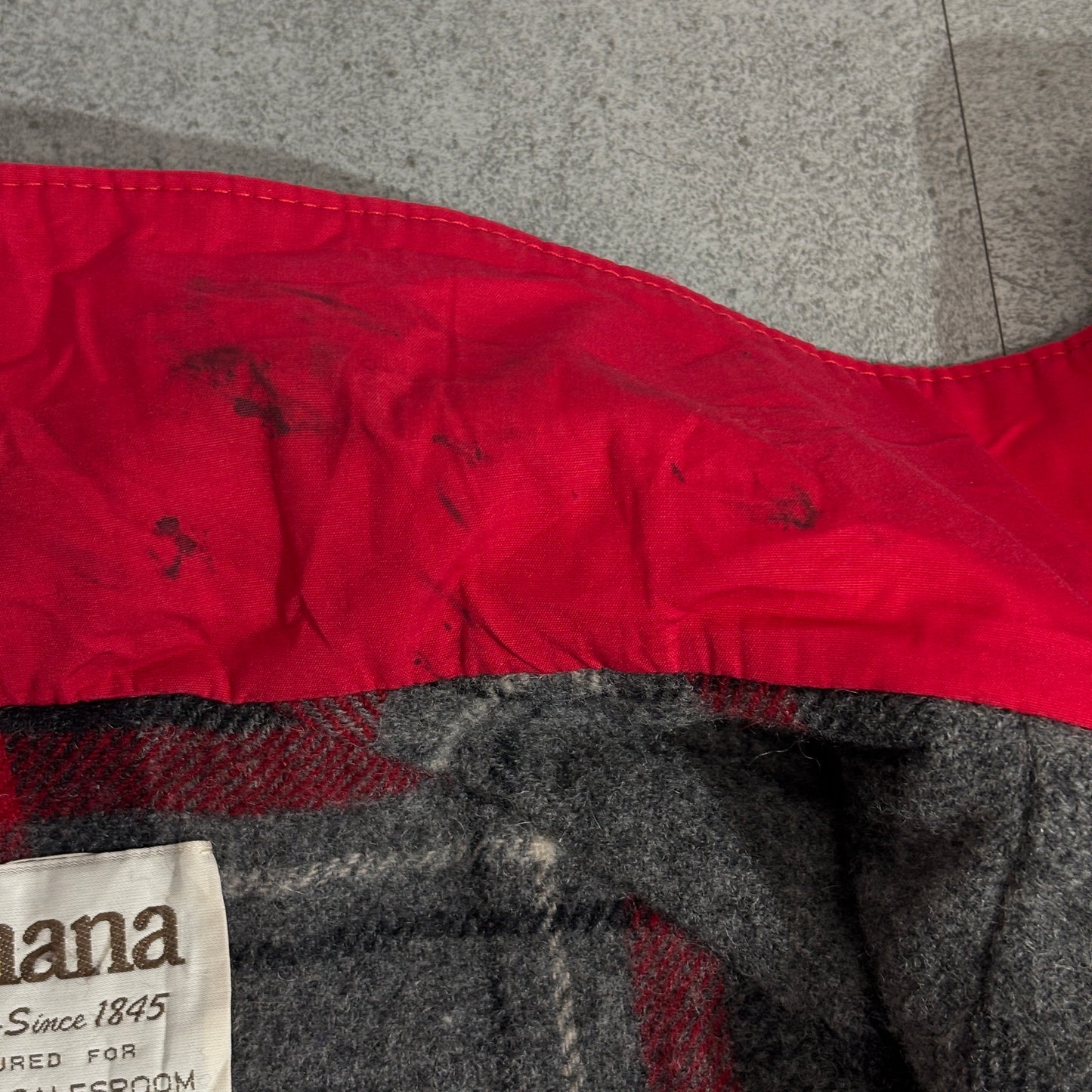 Amana × Woolrich USA製 マウンテンパーカ／フィールドジャケット レッド L｜80s-90s ダブルネーム期／ウールライニング仕様で