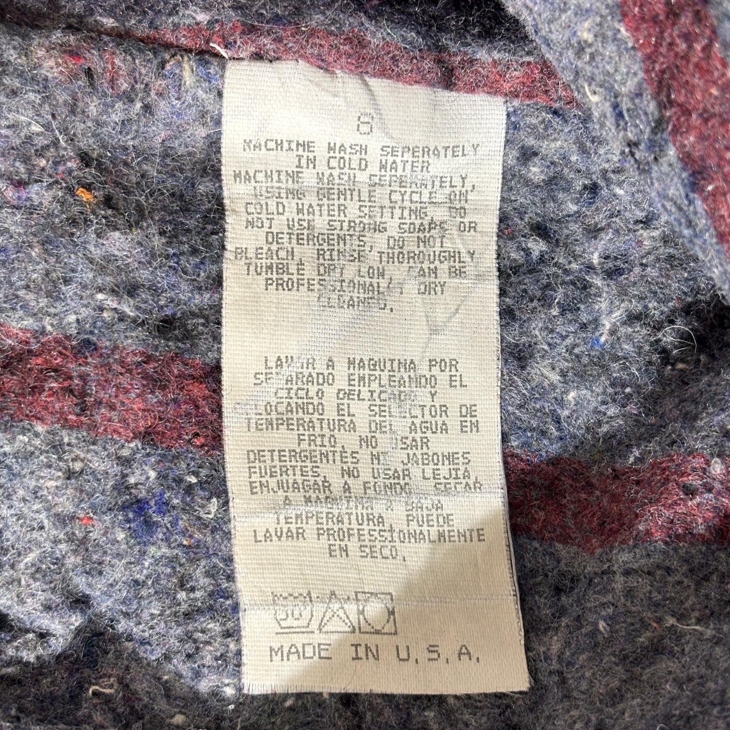 Western Frontier USA製 ネイティブ柄 テープ装飾 ジップジャケット レッド×ブラック 80s〜90s