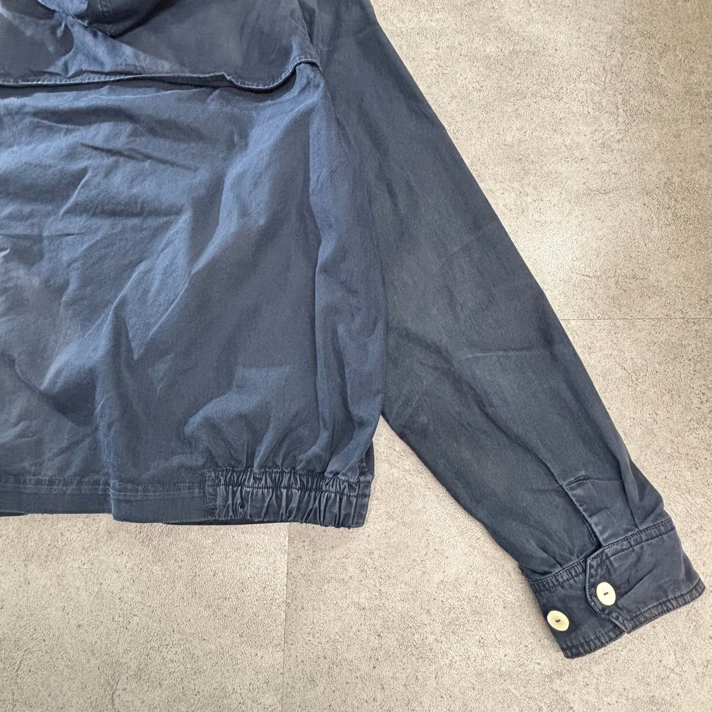 POLO RALPH LAUREN フーデッド ハリントン ジャケット L 紺 ポニー刺繍 TALONジップ コットンナイロン ベトナム製 2000s