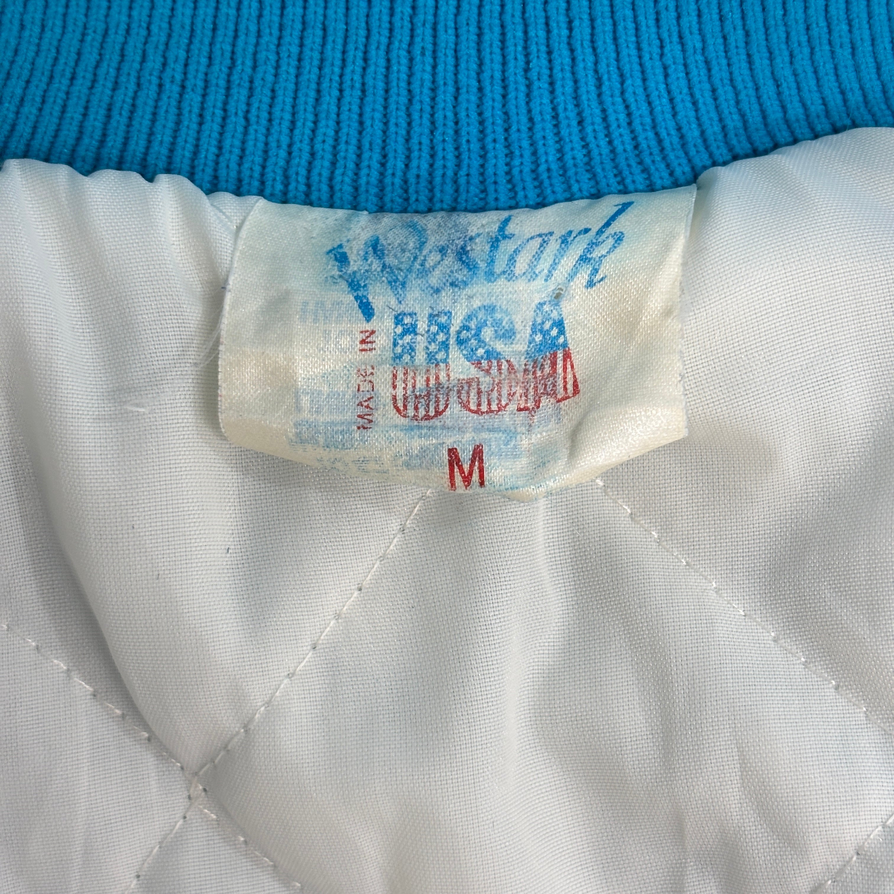 90s USA製 Westark “Blackfeet Reservation” サテンスタジャン