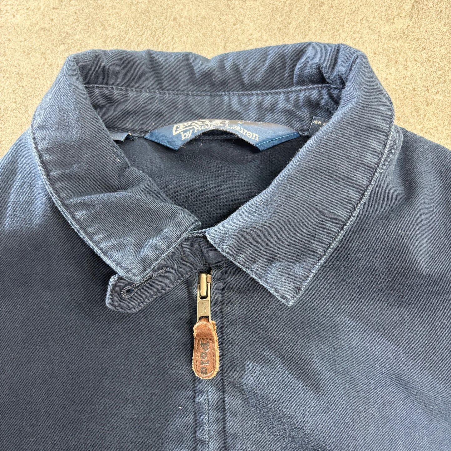 【Polo by Ralph Lauren】タイ製 スウィングトップ ハリントンジャケット ネイビー Lサイズ