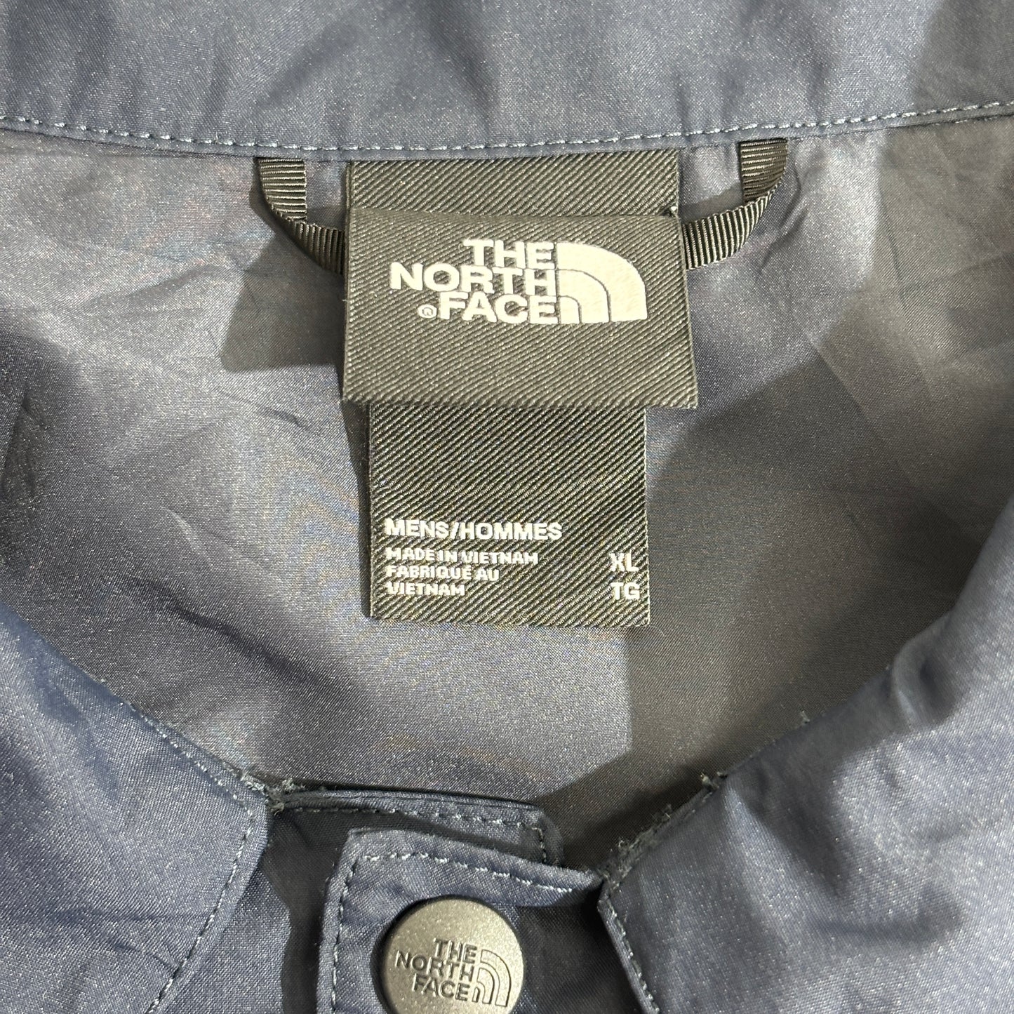THE NORTH FACE ノースフェイス コーチジャケット ネイビー XL バックロゴ WINDWALL 防風ナイロン