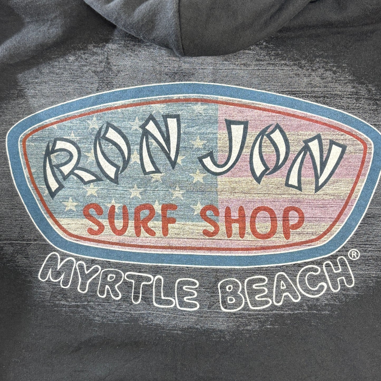 Ron Jon Surf Shop パーカー Lサイズ ブラック 裏起毛 USAサーフブランド Myrtle Beachデザイン
