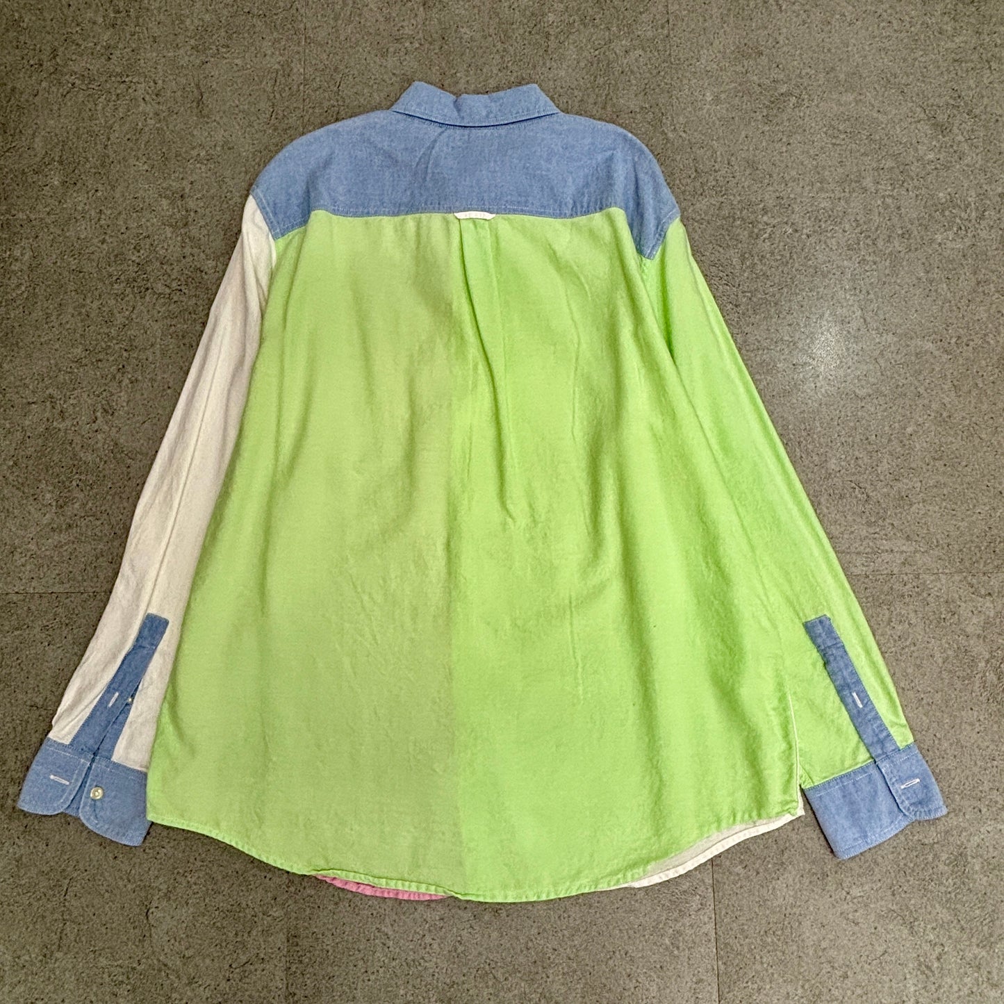 CHAPS マルチカラー シャツ 長袖 ボタンダウン Lサイズ 90sプレッピー カラーブロック