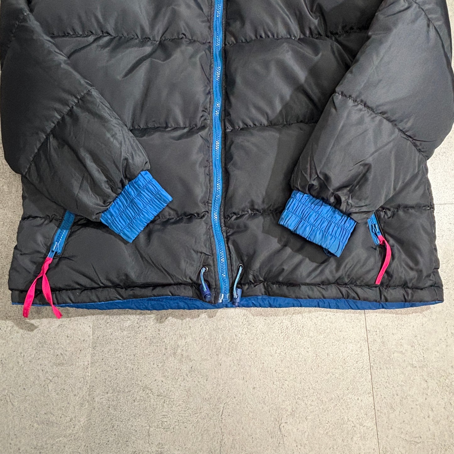 Columbia リバーシブル ダウンジャケット L 青×黒 90s–00s オールド コロンビア ナイロン 中綿ダウン パファー ブルゾン メンズ