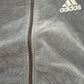 【90s〜2000s】adidas アディダス トラックジャケット ベロア切替 グレー×ネイビー×ホワイト Mサイズ