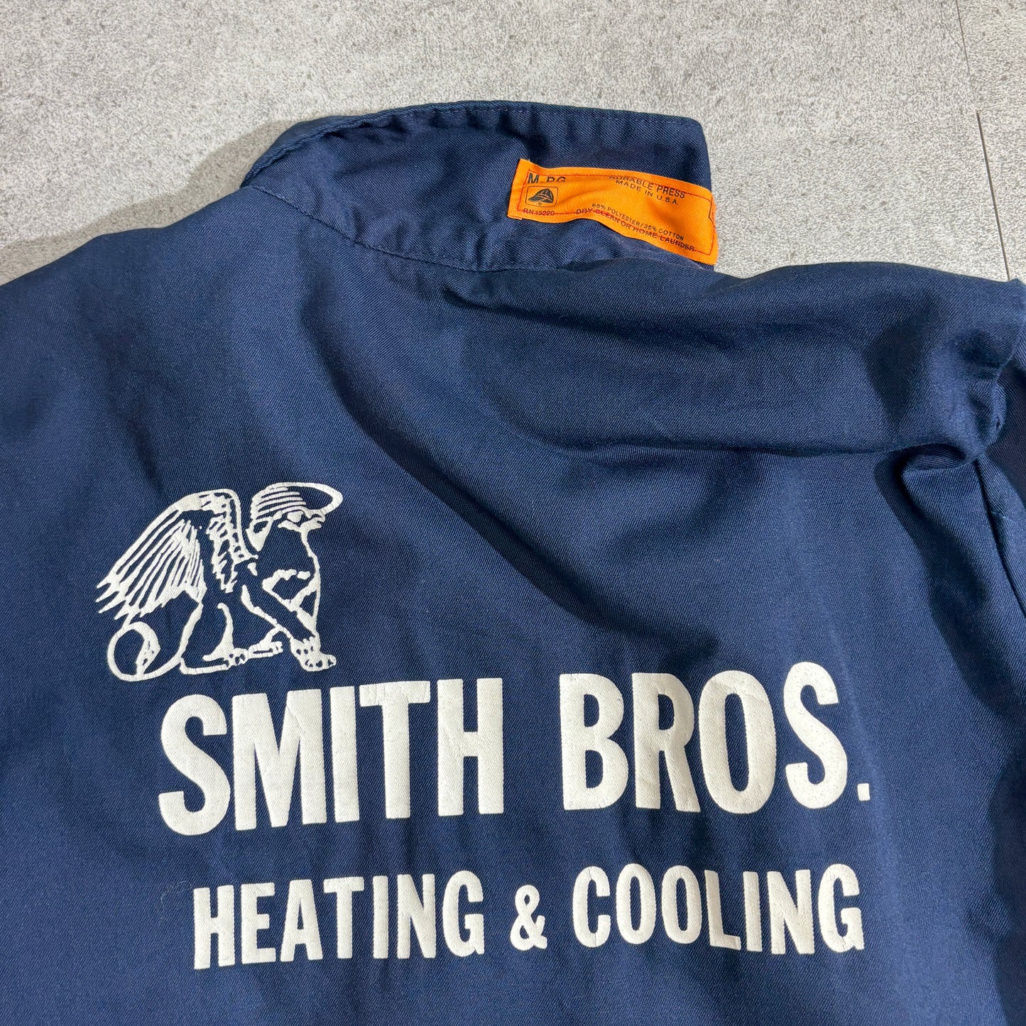 Red Kap USA製 ワークジャケット ネイビー TALONジップ Whirlpool SMITH BROS. 両面ロゴ 70s