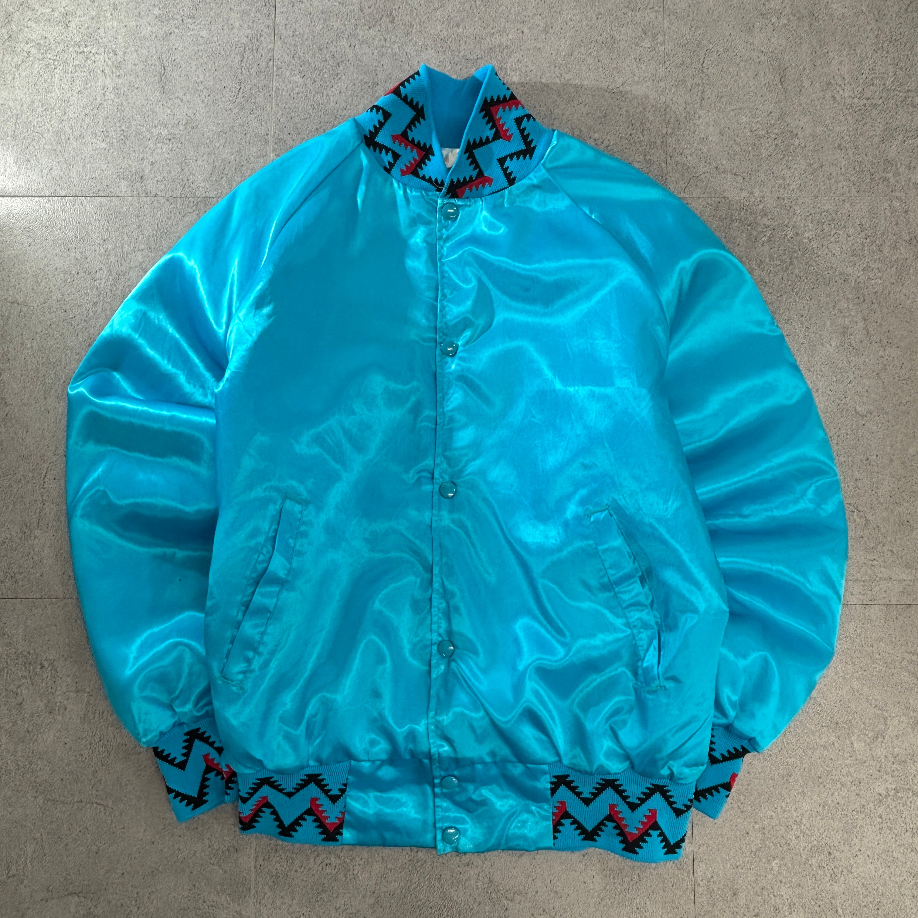 90s USA製 Westark “Blackfeet Reservation” サテンスタジャン