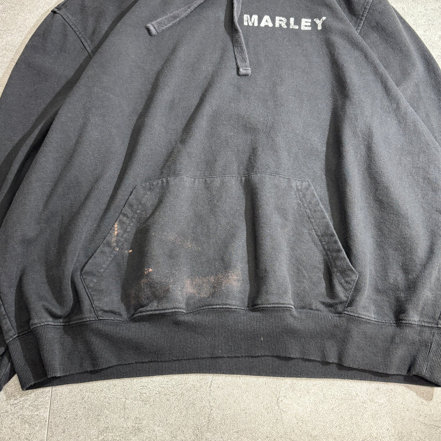 Bob Marley × ZION ROOTSWEAR バックプリント プルオーバーパーカー ブラック XL レゲエ スウェットフーディ