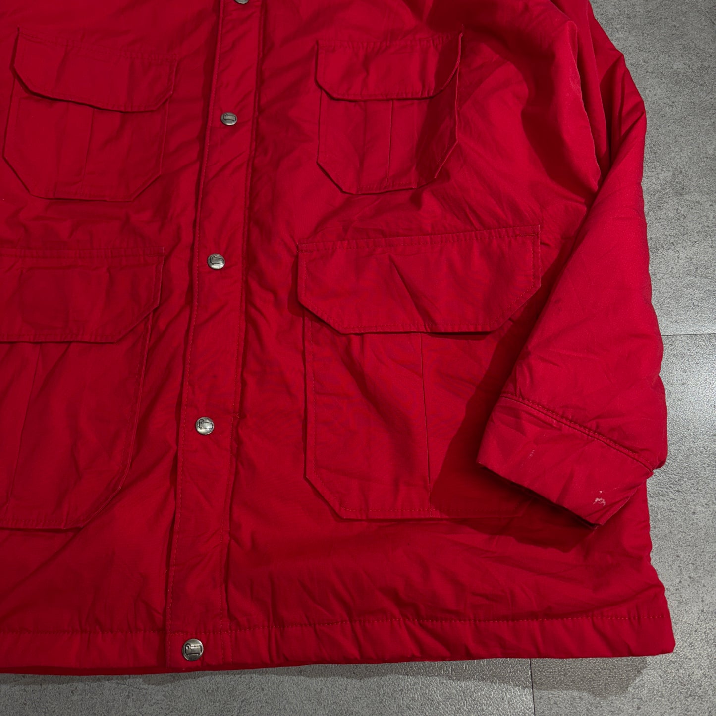 Amana × Woolrich USA製 マウンテンパーカ／フィールドジャケット レッド L｜80s-90s ダブルネーム期／ウールライニング仕様で