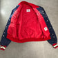 90s USA製 STARTER “MLB DIAMOND COLLECTION” ATLANTA BRAVES サテン スタジャン L ネイビー×レッド ビッグロゴ